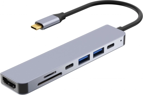 Priključna stanica USB-C hub s HDMI 4K i čitačem kartica