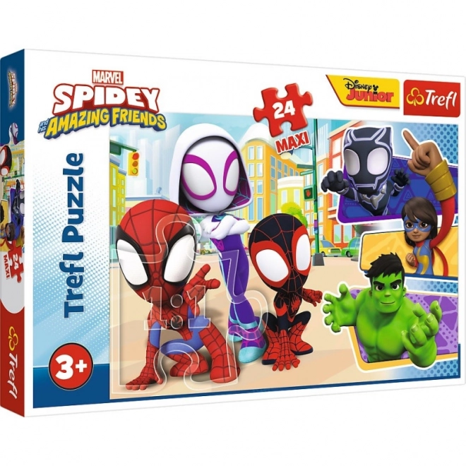 Puzzle 24 maxi Spiday i prijatelji Spiderman