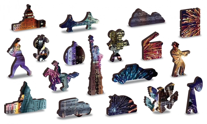 Drvene puzzle Noćni New York 2u1