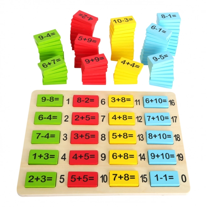 Small Foot Drvena šarena matematička ploča zbrajanje