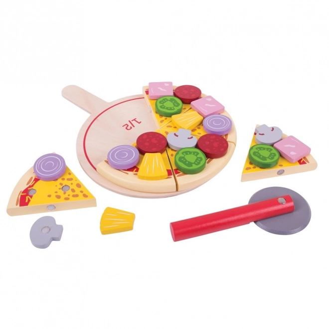 Bigjigs Toys Drvena pizza za rezanje