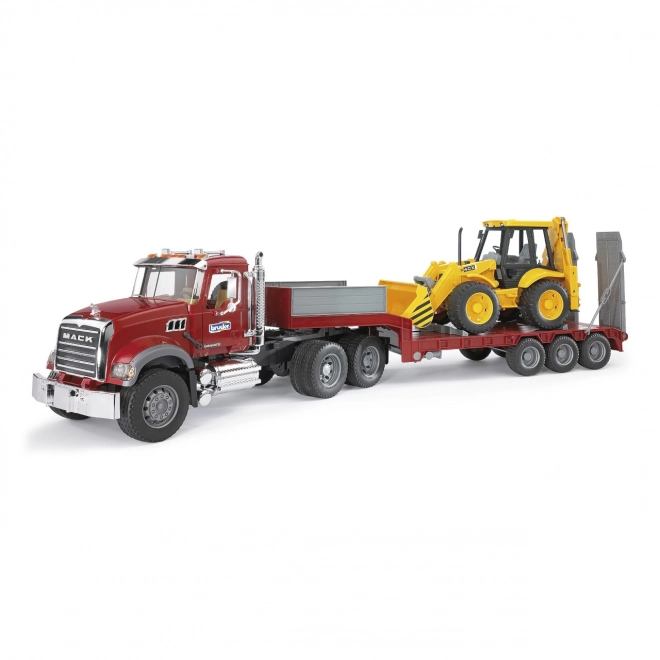 Bruder kamion MACK Granit s poluprikolicom i traktor JCB