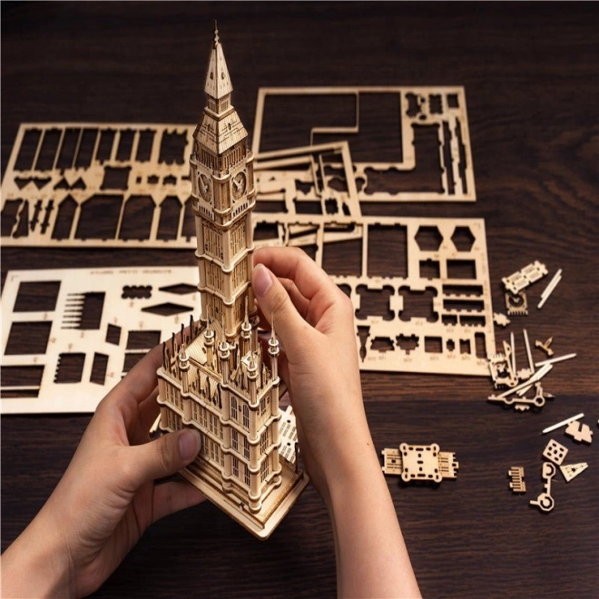 RoboTime drveni 3D puzzle sat toranj Big Ben svijetleći