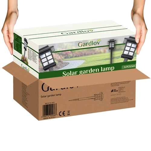 Solarne vrtne lampe LED – set 6x kućica