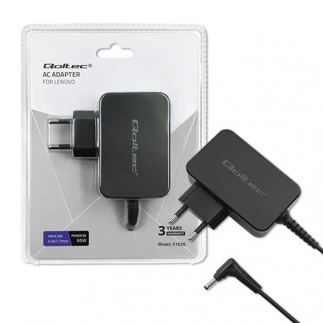 Qoltec napajanje adapter za Lenovo 65W 20V 3.25A