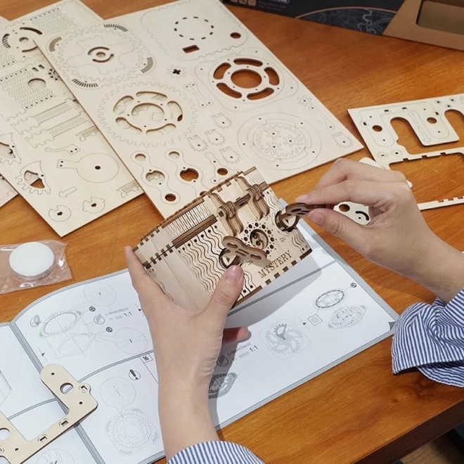 RoboTime 3D drvena mehanička slagalica Škrinjica za nakit