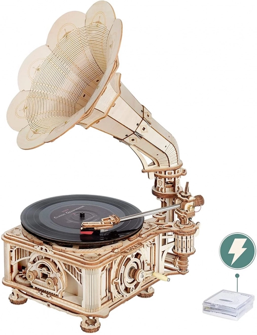 Rokr 3D drvene puzzle Klasični gramofon