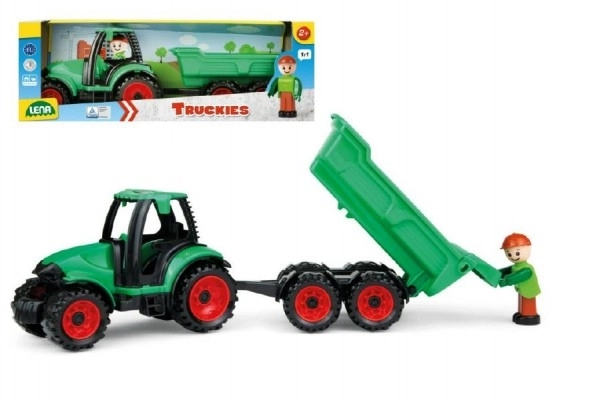 Auto Truckies traktor s prikolicom plast 32cm s figuricom u kutiji 24m+