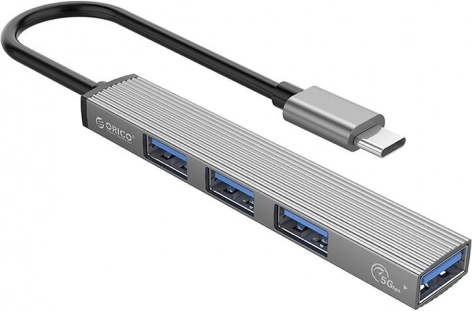 ORICO USB-C hub s USB 3.0 i 3× USB 2.0, siva