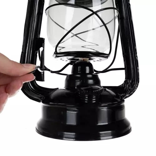 crna uljna lampa 24cm