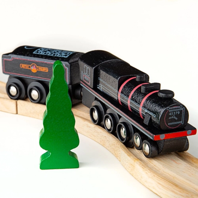 Drvena replika parne lokomotive Bigjigs Rail Black 5