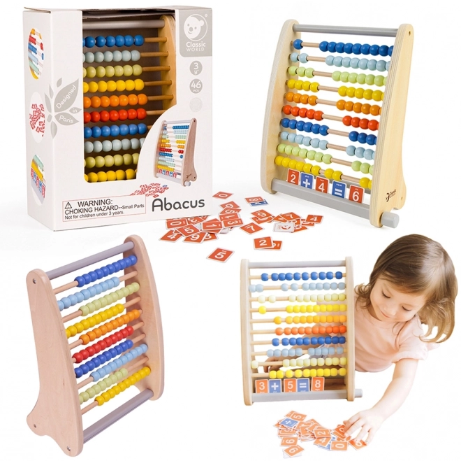 Classic World drveno abakus s matematičkim zadacima