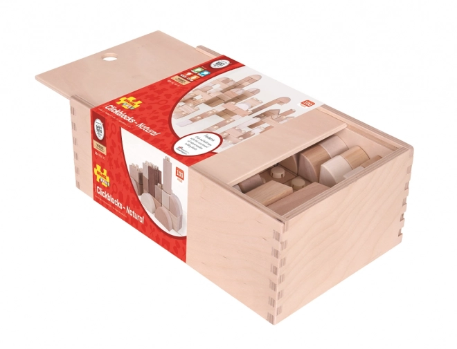 Bigjigs Baby Drvene Spojkocke - Natur set 100 komada