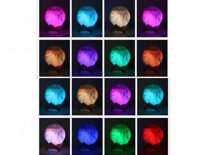 3D mjesec RGB lampa s daljinskim upravljanjem