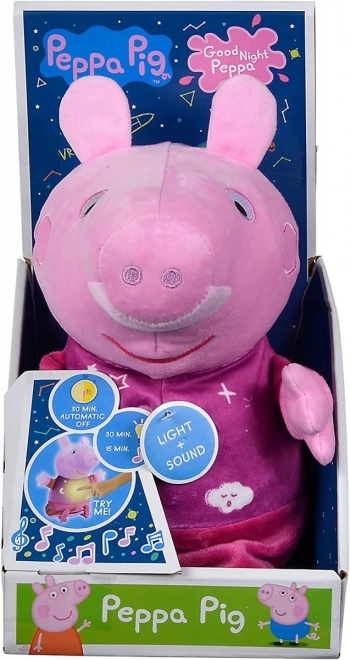 Peppa Pig 2u1 plišani jastučić za uspavljivanje, svira + svjetlo, ružičasti, 25 cm