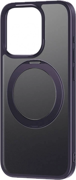 Zaštitna maska sa stalkom Baseus SkyRing 360° za iPhone 14 Pro s kaljenim staklom i setom za čišćenje (ljubičasta)