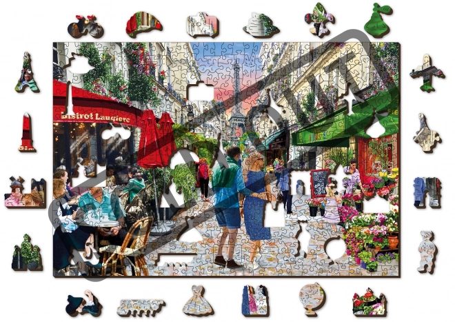 Wooden City Drvene puzzle Pariško bistro 2u1, 505 dijelova EKO