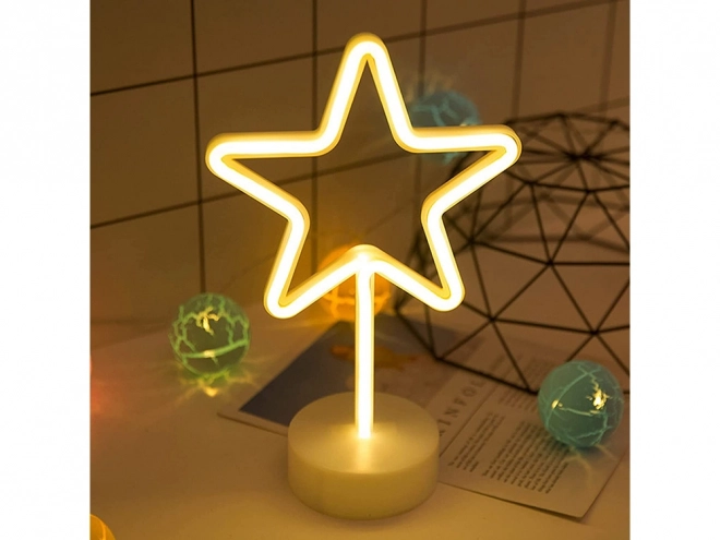 Neonska zvijezda LED lampica s USB