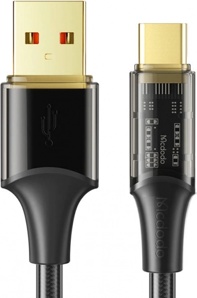 USB-C kabel McDodo s brzim punjenjem, 1,8 m, crni