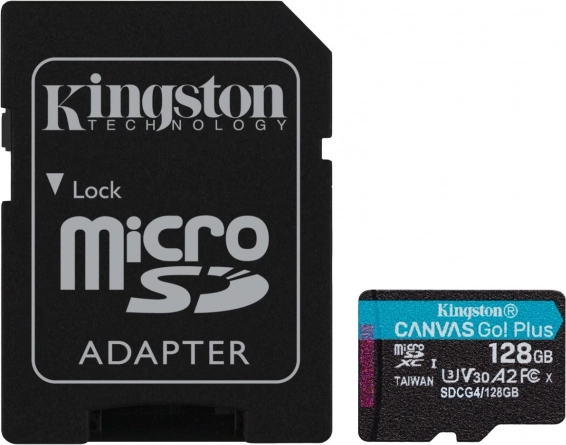MicroSD kartica 128 GB Kingston Canvas Go! Plus A2 U3 V30 s adapterom