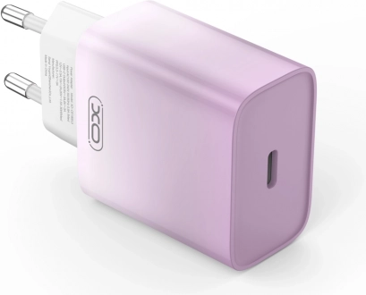 Zidni punjač XO USB‑C PD 30 W ljubičasta