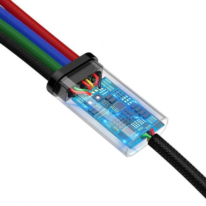 Baseus Brzi USB kabel 4u1 2xUSB-C / Lightning / Micro 3,5A 1,2m - crni