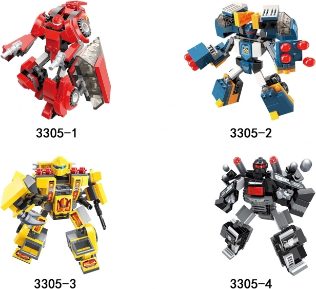 Qman građevni set Blast Ranger set 4 robota