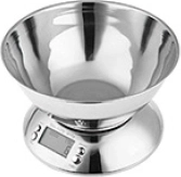 Elektronska kuhinjska vaga s inox zdjelom 5 kg, LCD, srebrna