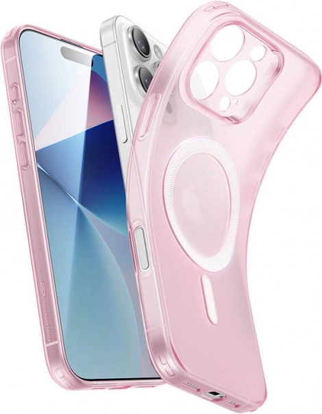 Prozirna futrola ESR Zero Clear HaloLock za iPhone 16 Pro Max, ružičasta
