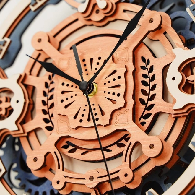 RoboTime 3D drvene mehaničke puzzle - Zidni sat