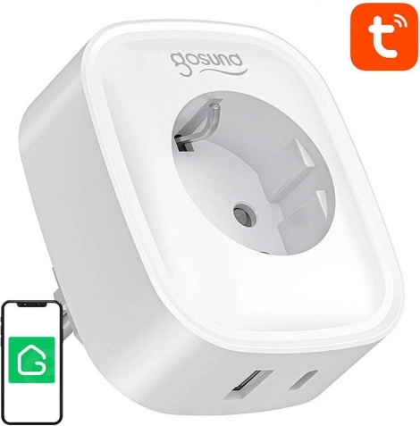 Pametna utičnica Gosund s USB‑C 20 W, Wi‑Fi/Bluetooth i mjerenjem potrošnje, 16 A