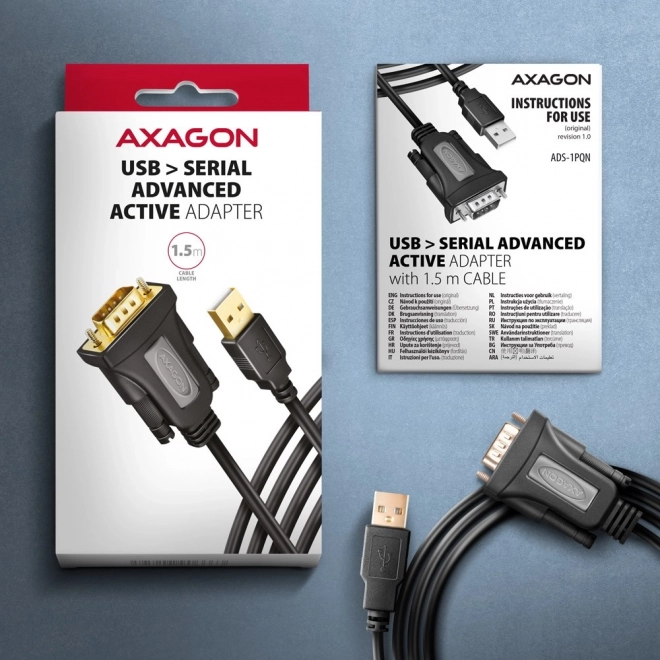 Adapter USB 2.0 na RS-232 sa serijskim portom, kabel 1,5m, čip FTDI