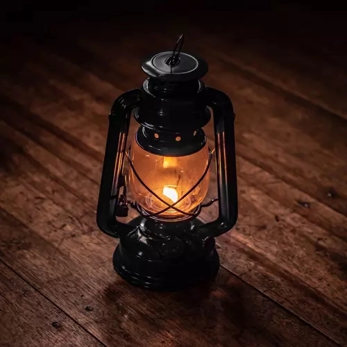 crna uljna lampa 24cm