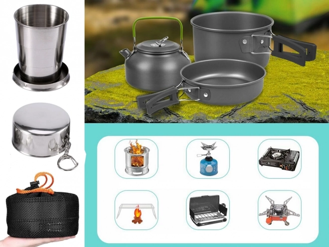 Set kampačkog posuđa 18u1