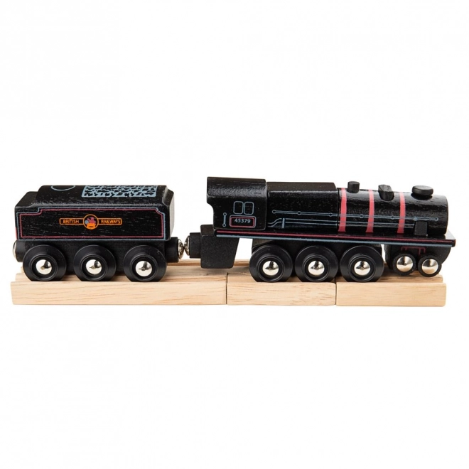Drvena replika parne lokomotive Bigjigs Rail Black 5