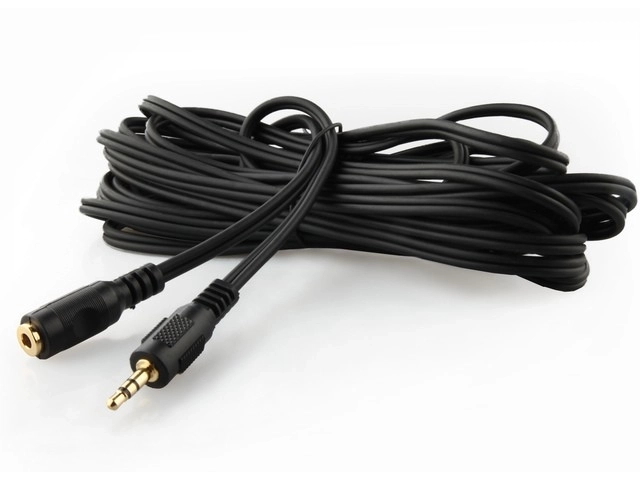 Minijack M/F 5M zlatni stereo produžni kabel