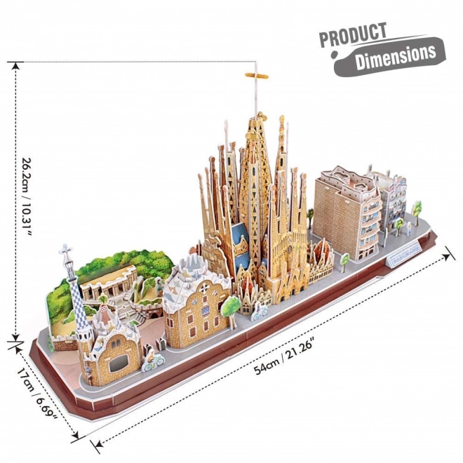 3D slagalica City Line Barcelona