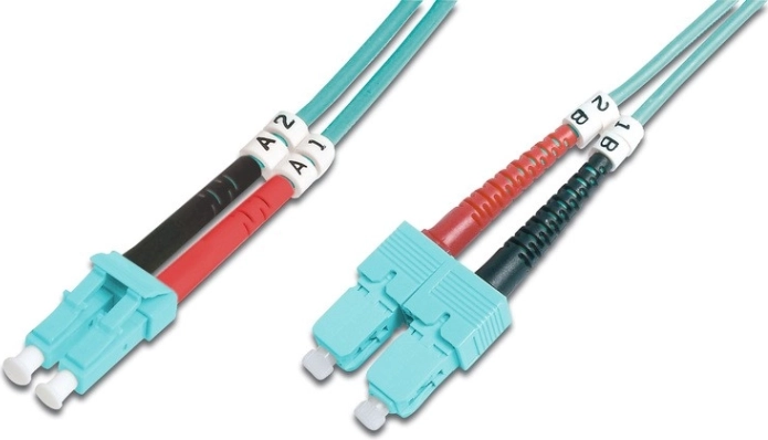 Optički patchcord LC–SC MM OM3 duplex LSOH 1 m