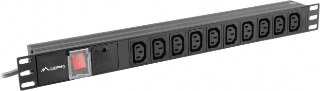 Rack PDU letvica 19" 1U, 10x IEC C13, ulaz C14, 2 m, 10A, crna