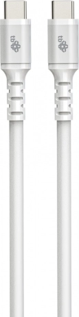 USB C - USB C silikonski kabel 1 m bijeli