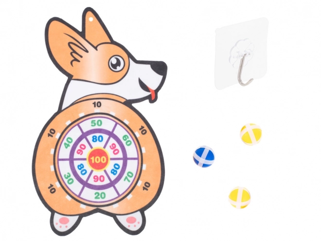 Dječja igra Corgi meta sa suhim lopticama