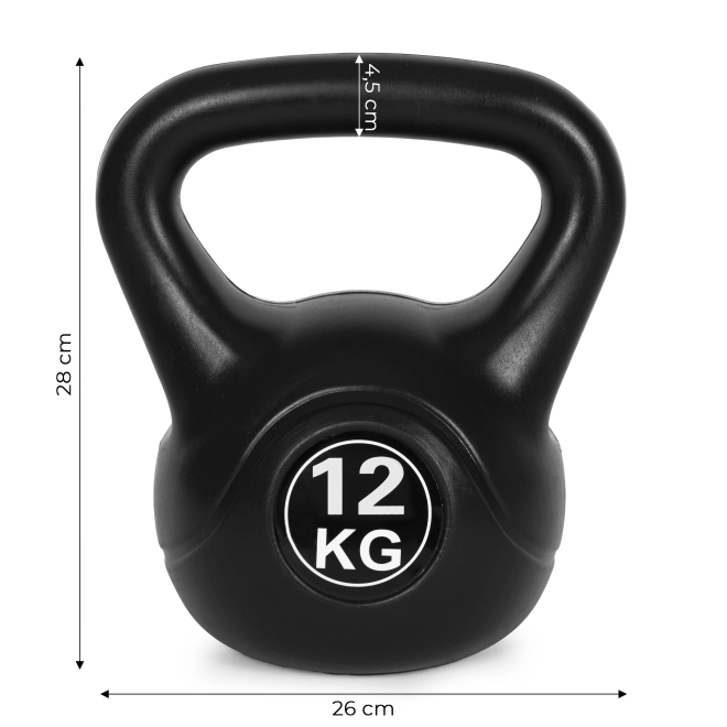 Kettlebell za vježbanje crna - 12kg