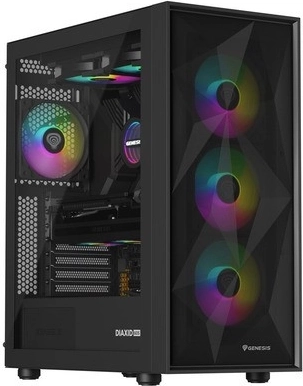 računalno kućište genesis diaxid 605 argb midi tower usb-c crna