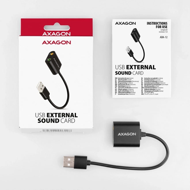 Eksterno USB 2.0 zvučno sučelje 48kHz/16-bit stereo Axagon