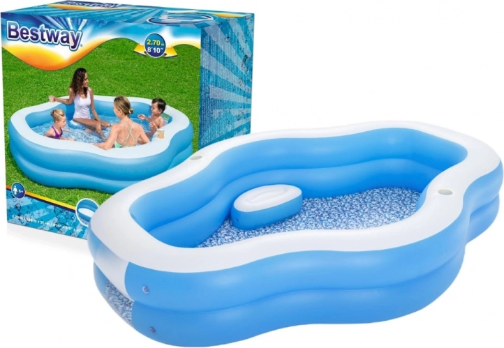Nafukavajući obiteljski bazen s prozorčićem i sjedalima BESTWAY 270 × 198 × 51 cm
