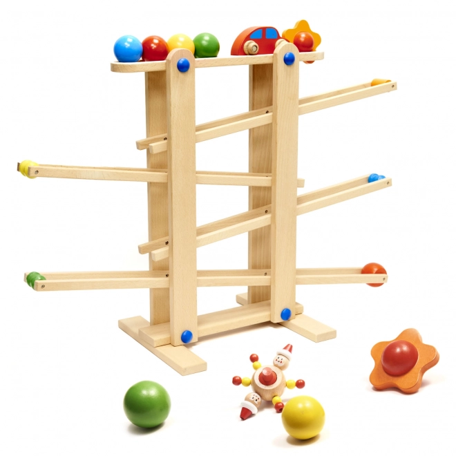 Drvena montessori staza za kuglice XXL