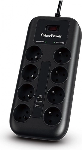 Prenaponska zaštita CyberPower s 8 utičnica i 2 USB porta