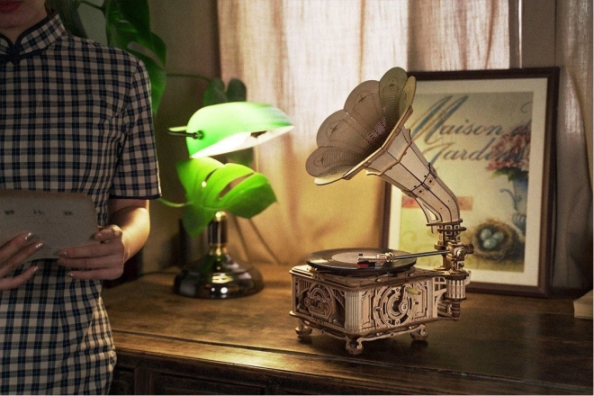 Rokr 3D drvene puzzle Klasični gramofon
