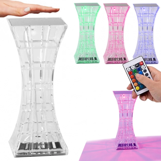 Kristalna noćna lampa s RGB LED i daljinskim upravljanjem