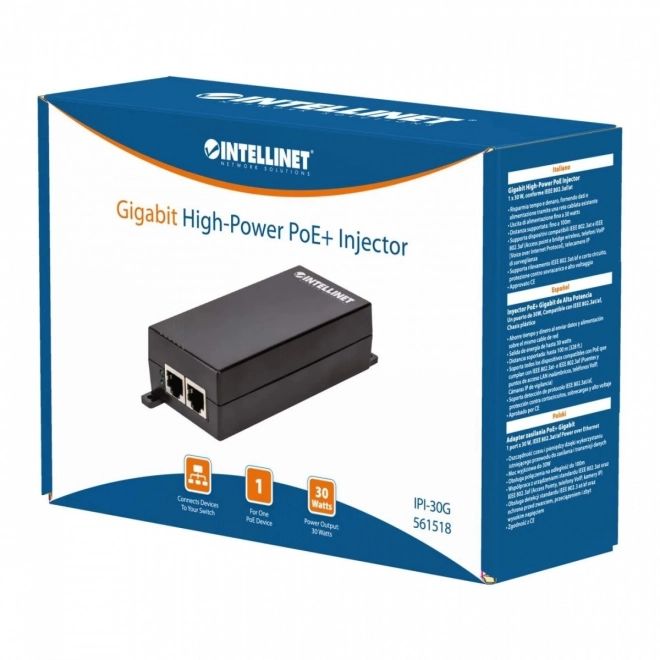 Gigabitni PoE+ injektor Intellinet 30W 1x RJ45